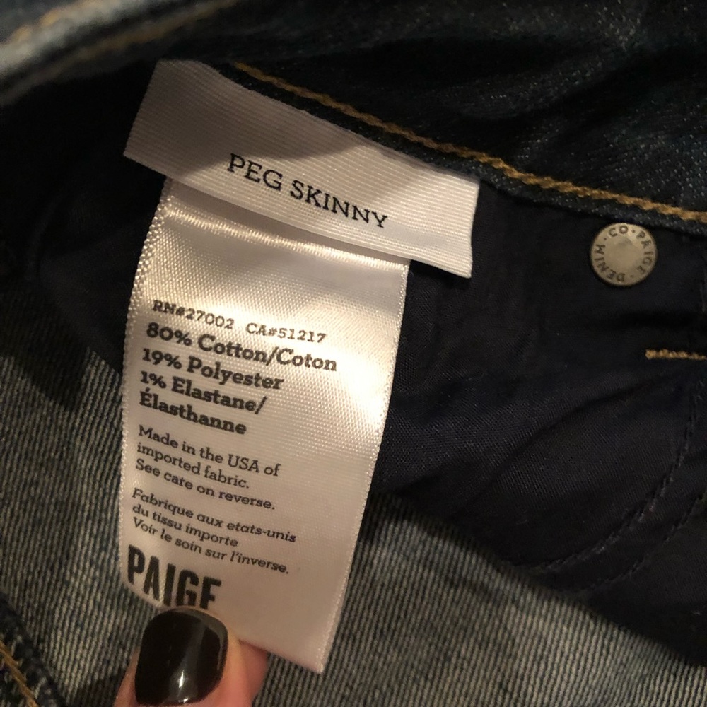 Paige Peg Skinny Jean size 29 - Picture 3 of 5